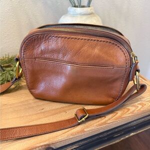 Fossil Brown Leather Crossbody Bag